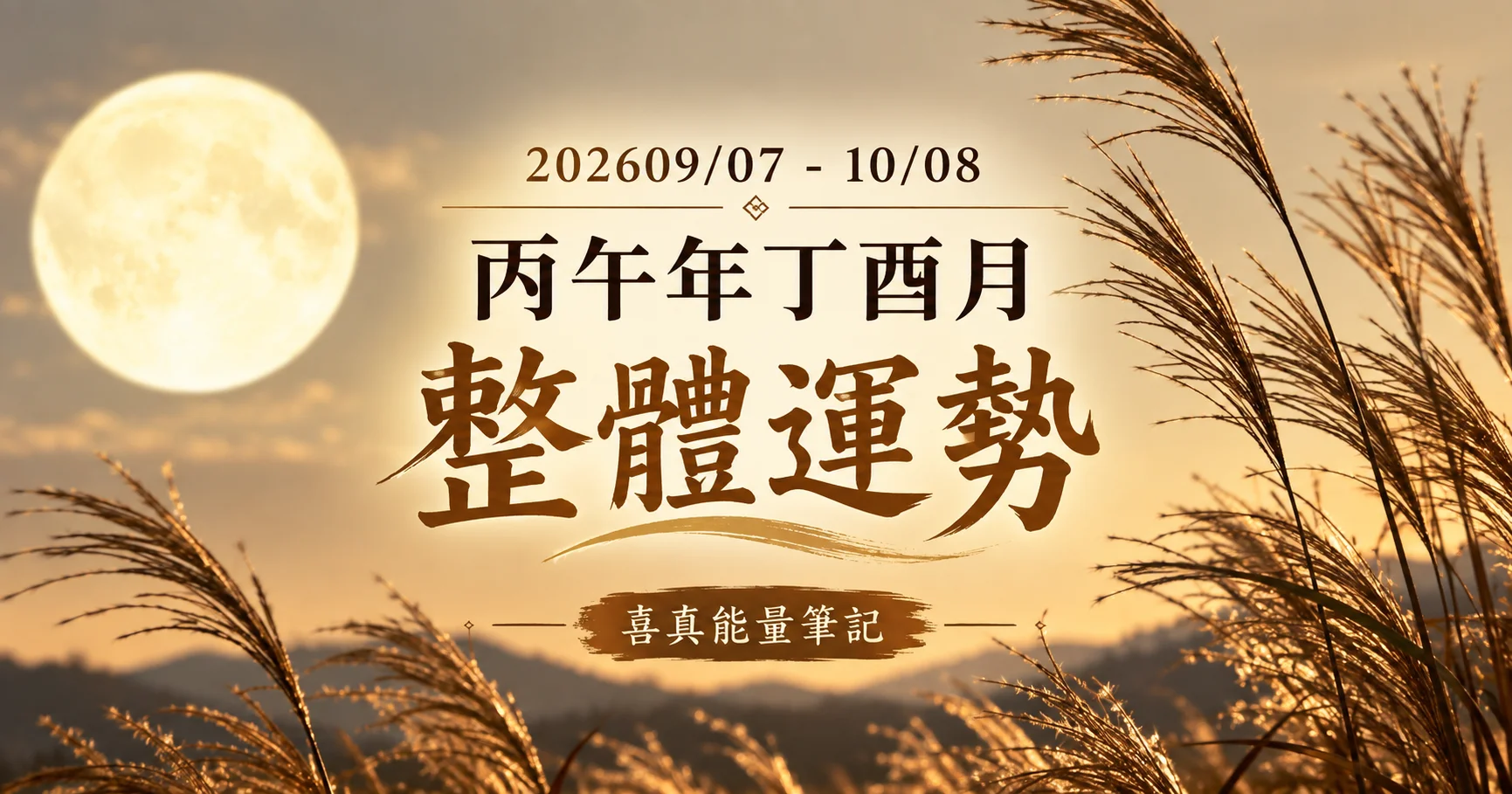 丙午丁酉（9月7-10月8日）【喜真月運】火煉秋金，高壓淬鍊的收成月